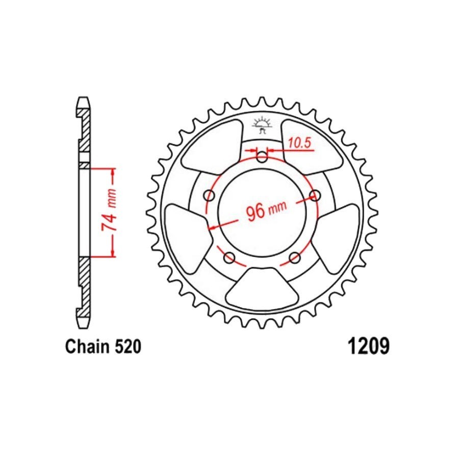 Transmission - Couronne - JTR - 1209 - 41 dents 36520-1209-041