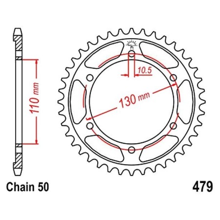 Transmission - Couronne - JTR 479 - 47 Dents - 36520-479-047