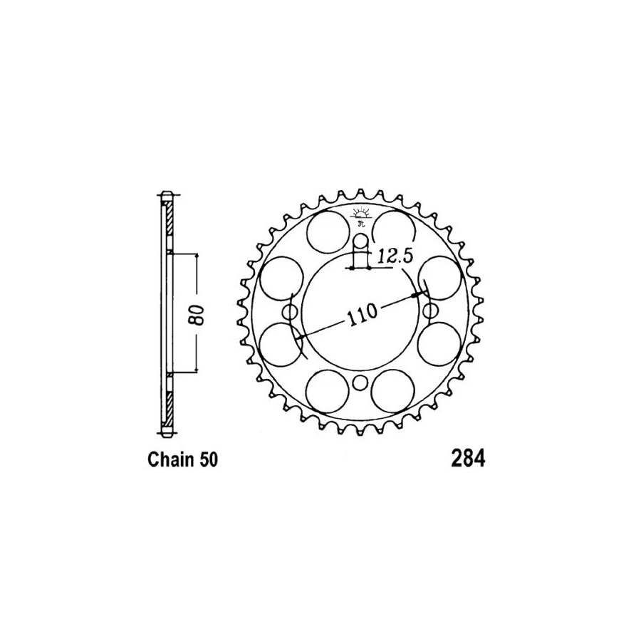 Transmission - Couronne - 530 - JTR-284 - 45 dents 36530-284-045