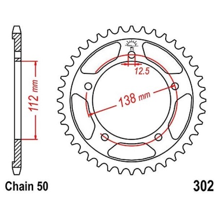 Transmission - Couronne - 530 - JTR-303 - 43 dents -  36530-302-043