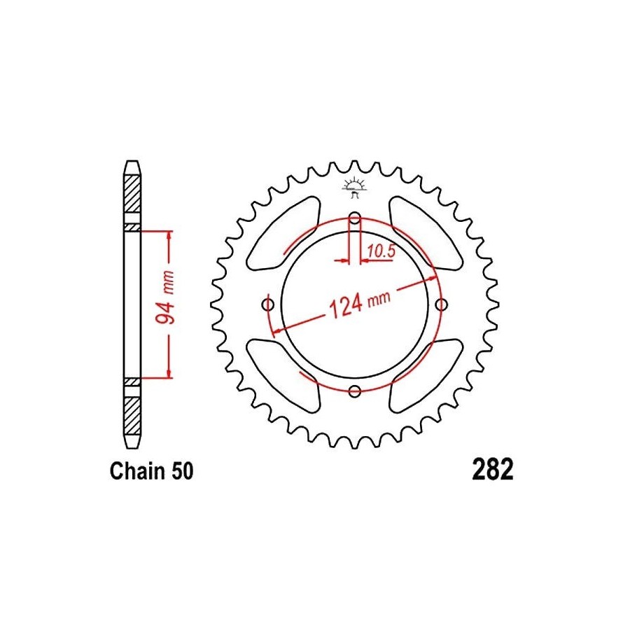 Transmission - Couronne - JTR - 282 - 530/36 dents 36530-282-036