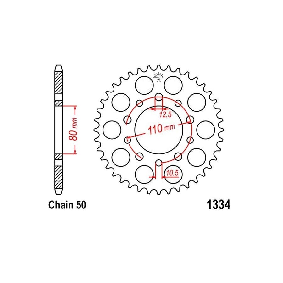 Transmission - Couronne - JTR - 1334 - 530/44 dents 36530-1334-044