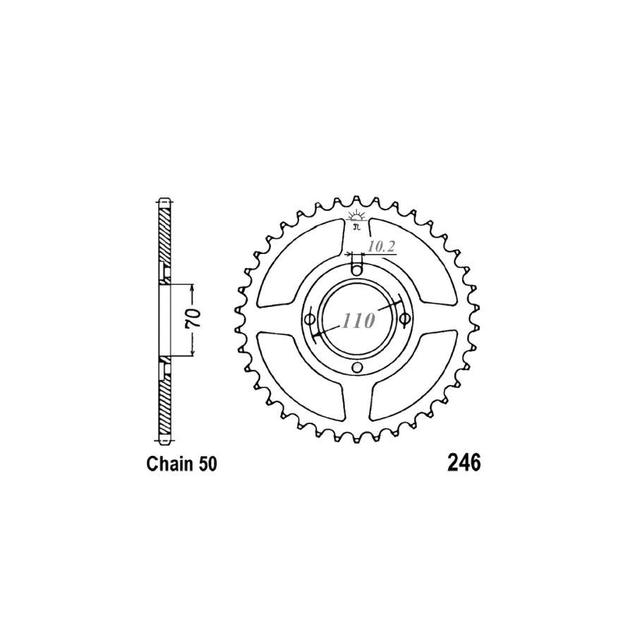 Transmission - Couronne - JTR - 246 - 530/36 dents 36530-246-036