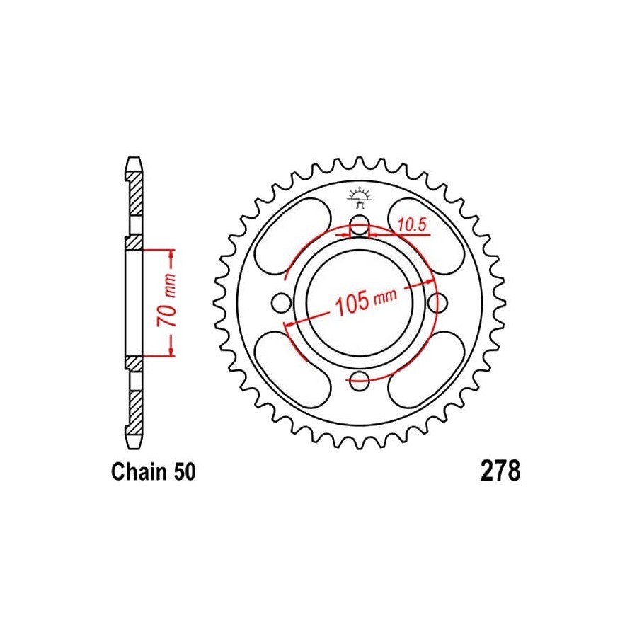 Transmission - Couronne - JTR 278 - 530/38 dents 36530-278-038