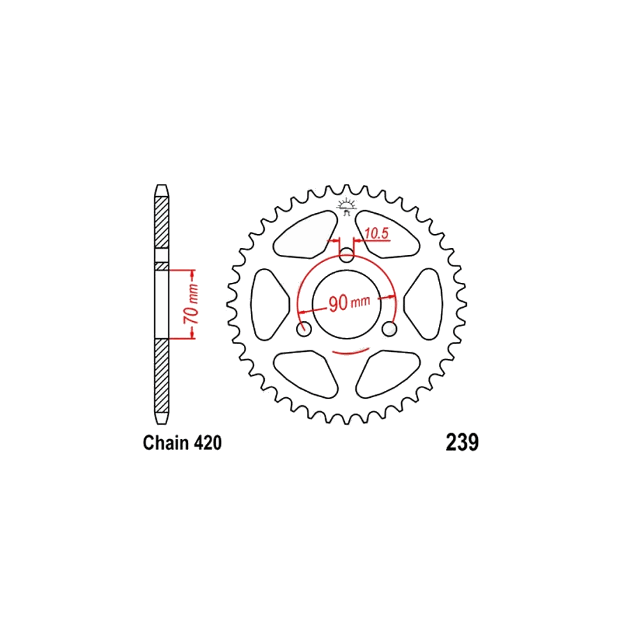 Transmission - Couronne - JTR - 239 - 420/40 dents 36420-239-040