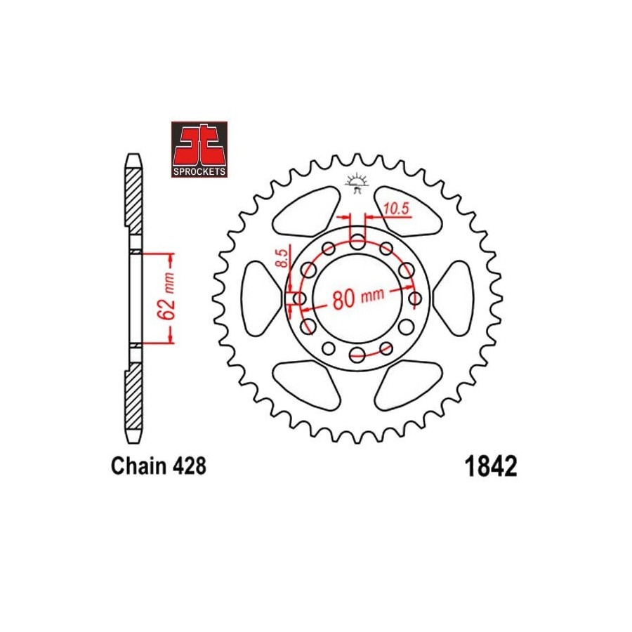 Transmission - Couronne - JTR-1842 - 37 dents 36428-1842-037