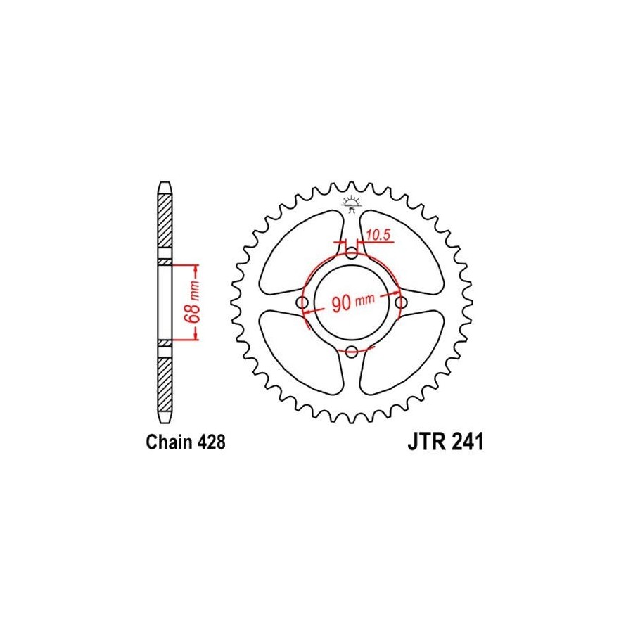 Transmission - Couronne - JTR-241 - 53 dents 36428-241-053