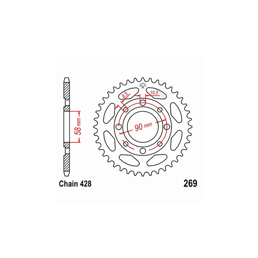 Transmission - Couronne - 34 dents - JTR 269 36428-269-034