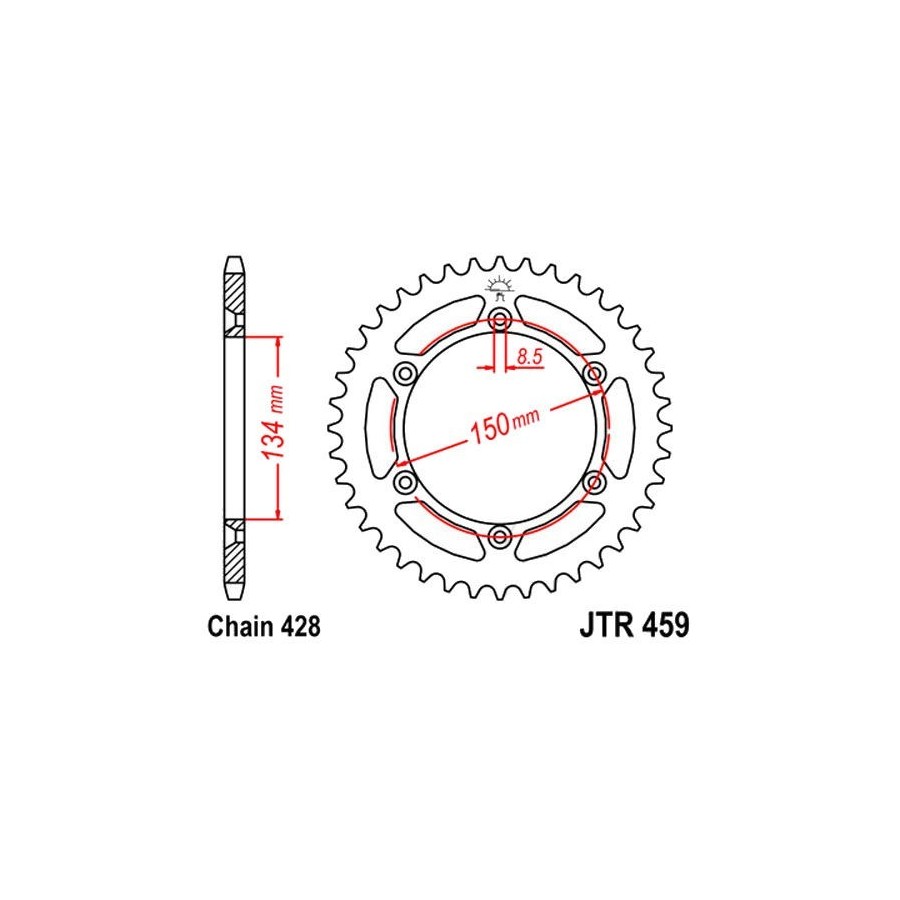 Transmission - Couronne - JTR459 - 52 dents - KDX125 - KMX125 36428...