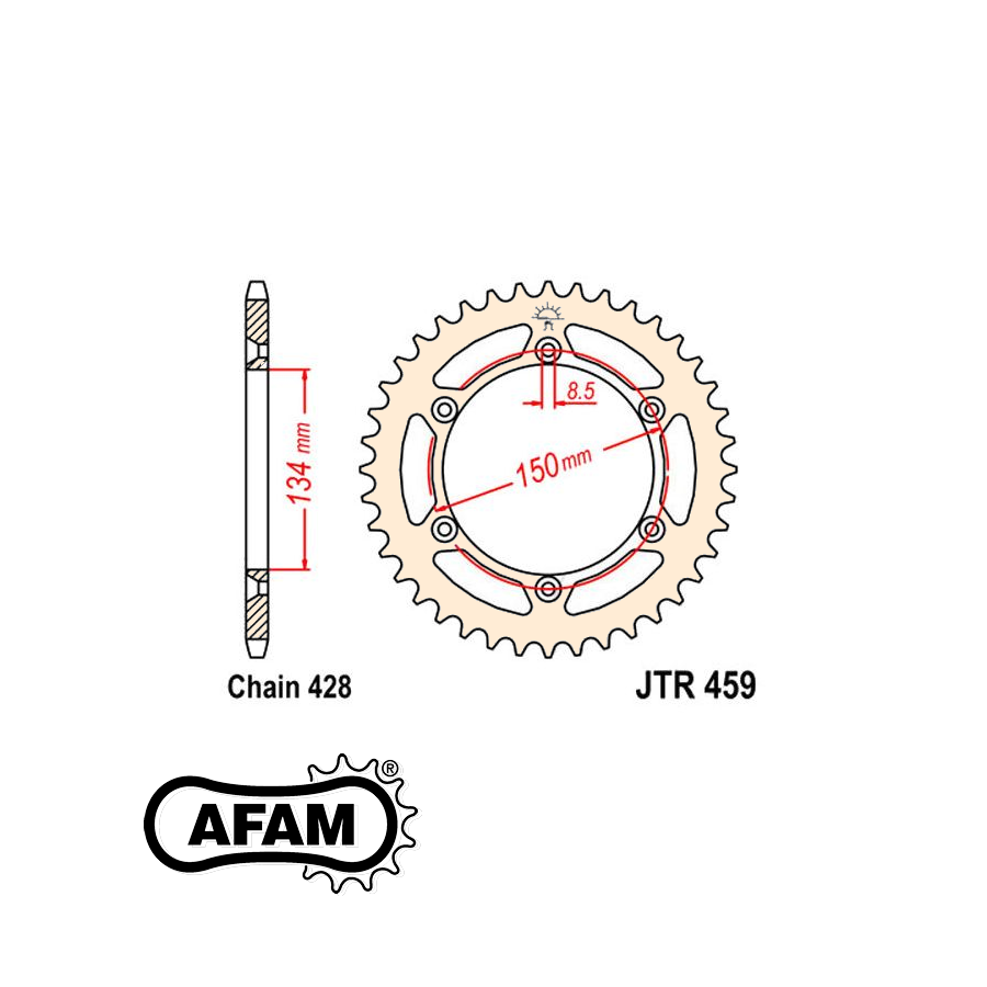 Transmission - Couronne - JTR459 - 52 dents - KDX125 - KMX125 36428...