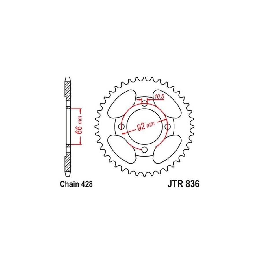 Transmission - Couronne - JTR - 836-428 - 39 dents  36428-836-039