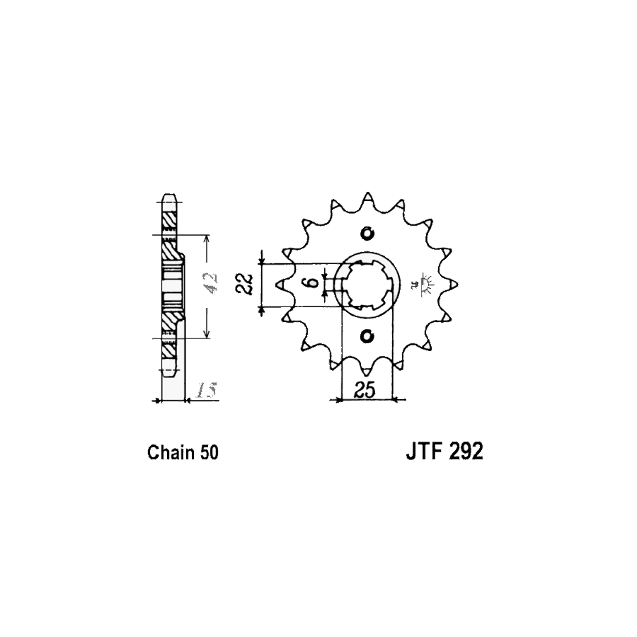 Transmission - Pignon sortie boite - JTF 292 - 530/16 dents 36530-2...