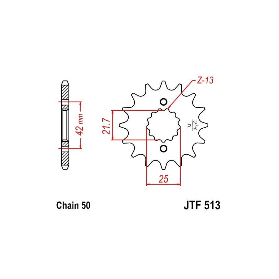 Transmission - Pignon - 530 - JTF 513 - 15 dents 36530-513-015