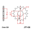 Transmission - Pignon - JTR436 - 13 Dents - 36520-436-013