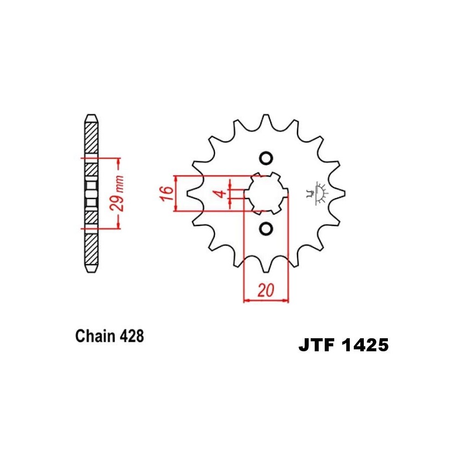 Transmission - Pignon - JTF 1425 - 13 dents -  36428-1425-013