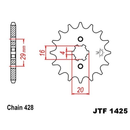 Transmission - Pignon - JTF 1425 - 13 dents -  36428-1425-013