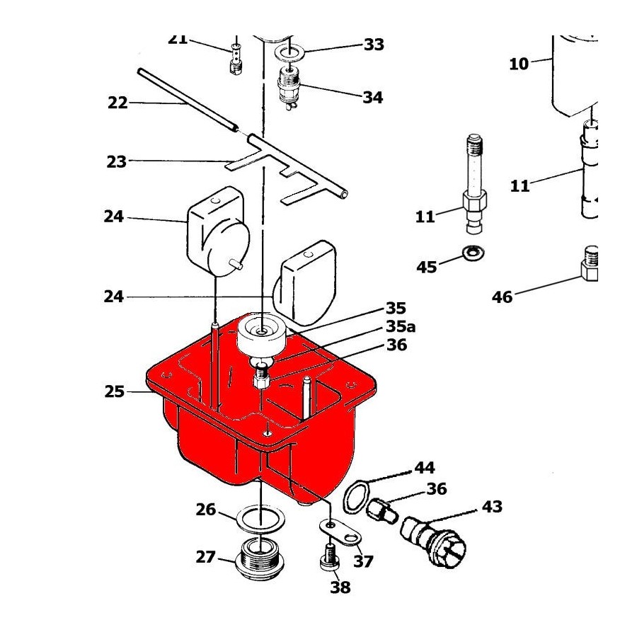 VM34/68 - Cuve carburateur  16045-034-068