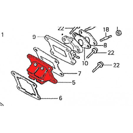 Service Moto Pieces|Moteur - Boite a  clapet - Admission - Valve - MTX50 -|MTX 50S - AD04|128,80 €